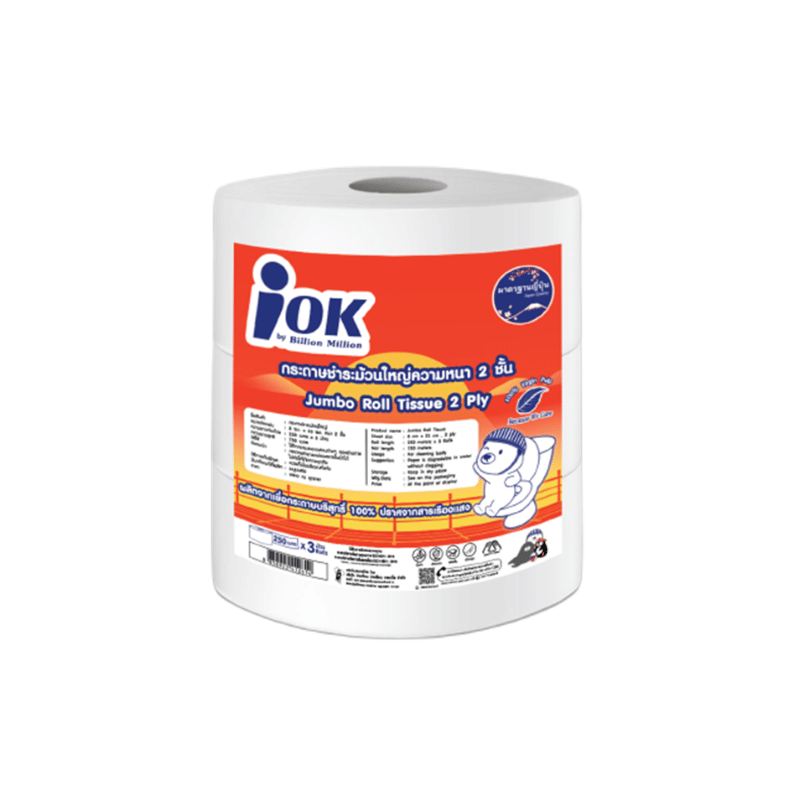 กระดาษชำระ IOK หนา 2 ชั้น ความยาว 250 เมตร/ม้วน (แพ็ค 3 ม้วน)_0